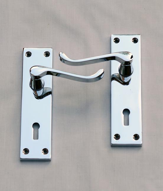 Victorian Scroll Lock Chrome plated - 3011 CP